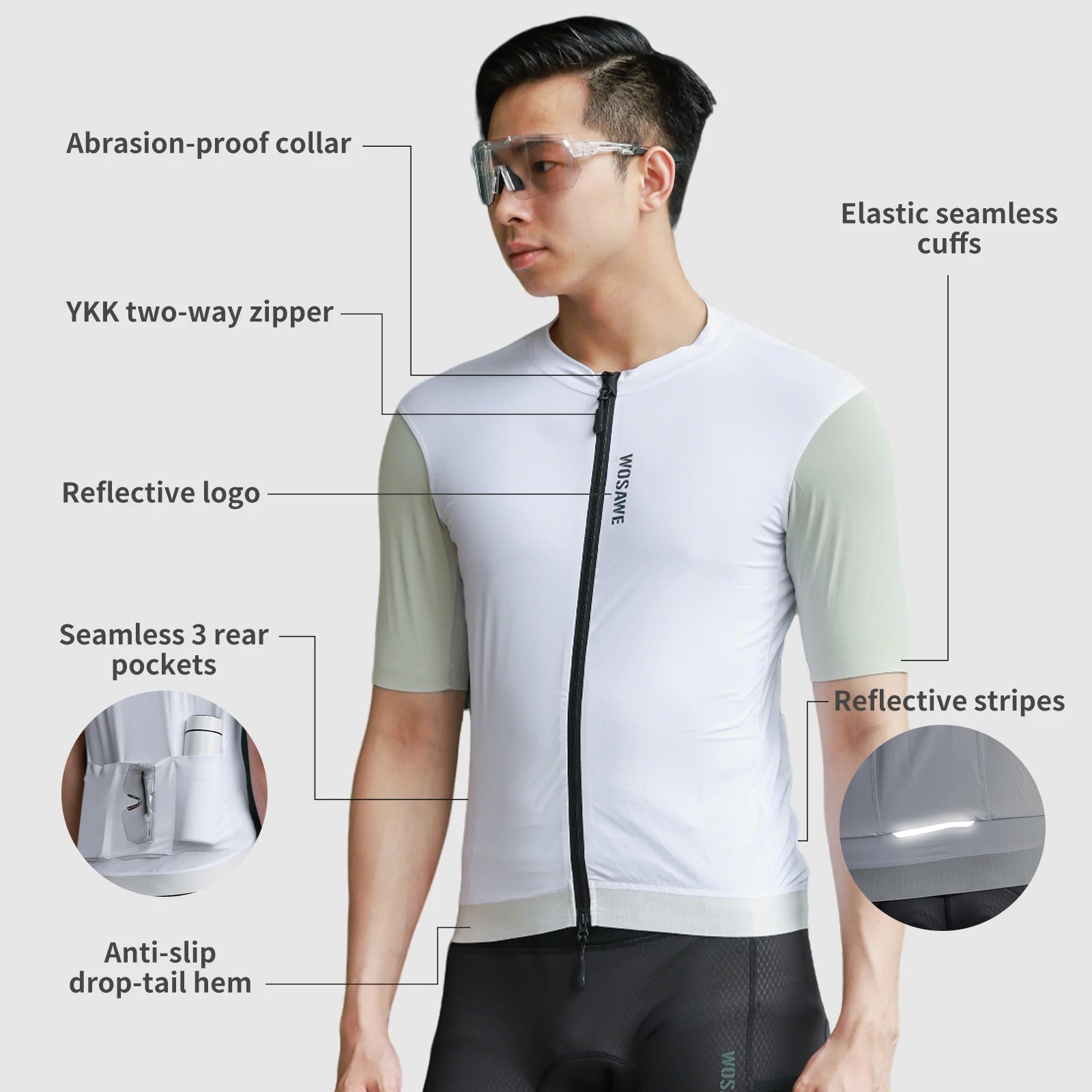 Áo Xe Đạp WOSAWE MTB Pro Team Thoáng Khí Mùa Hè - Daisan Mart