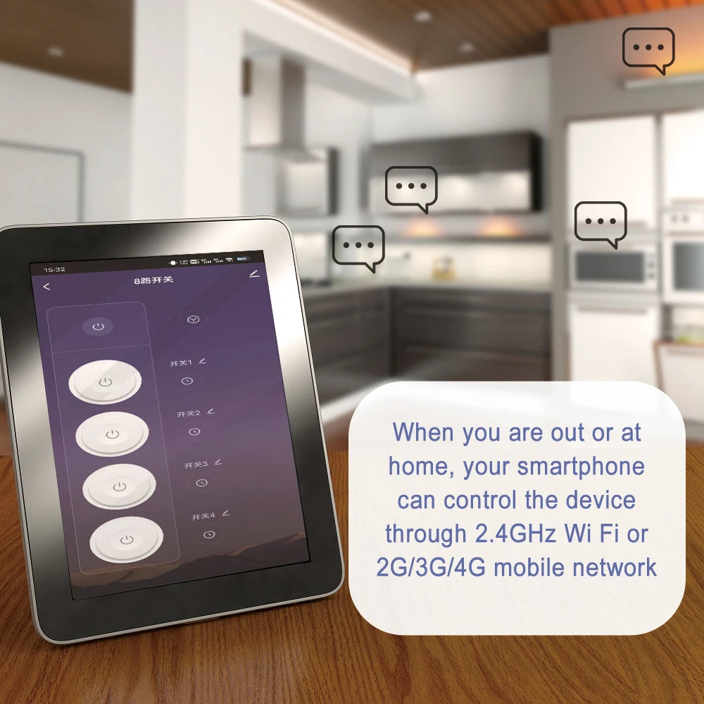 Công Tắc Thông Minh 8 Kênh Tuya Smart Home 12V 24V - Daisan Mart