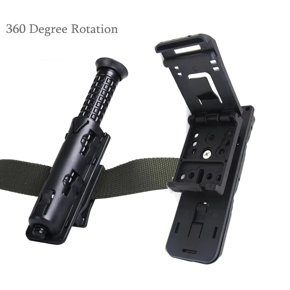 360 Degree Rotating Telescopic Baton Baton Holder Pouch Expandable Baton Holsters Retractable ABS Baton Bag - Daisan Mart