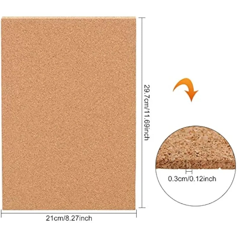 Bộ 10 Tấm Cork 3mm - Trang Trí Tường & Thủ Công - Daisan Mart