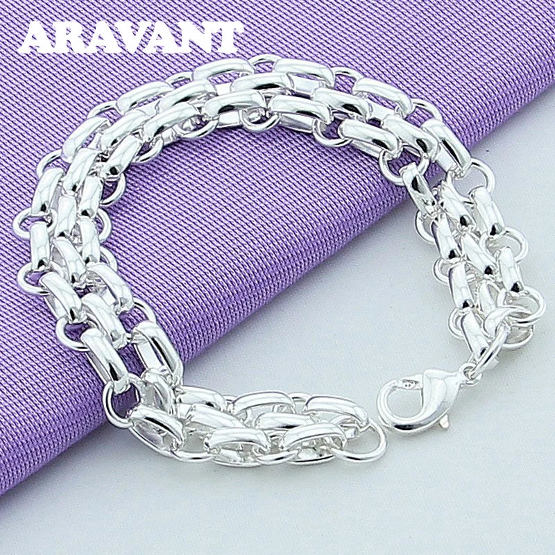 Aravant Simple 925 Silver Jewelry Set for Men and Women