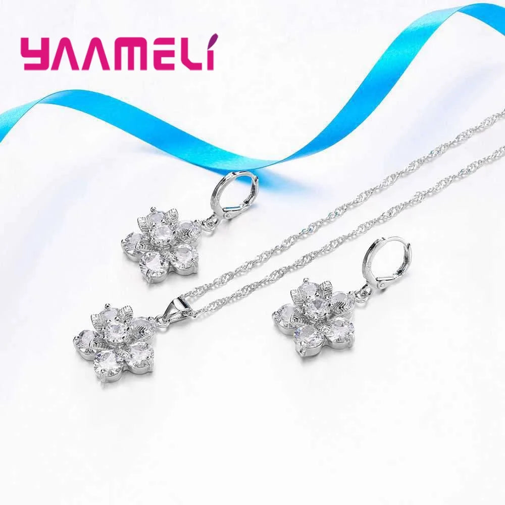 Gorgeous 925 Silver Jewelry Set for Wedding Anniversary