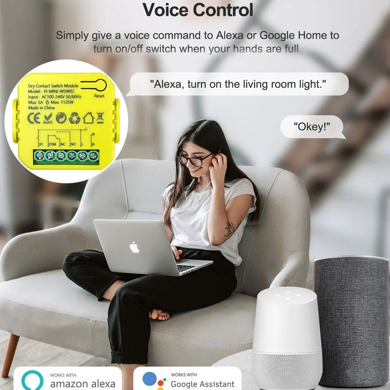 Công Tắc Thông Minh Tuya WiFi 5A Điều Khiển Từ Xa - Daisan Mart