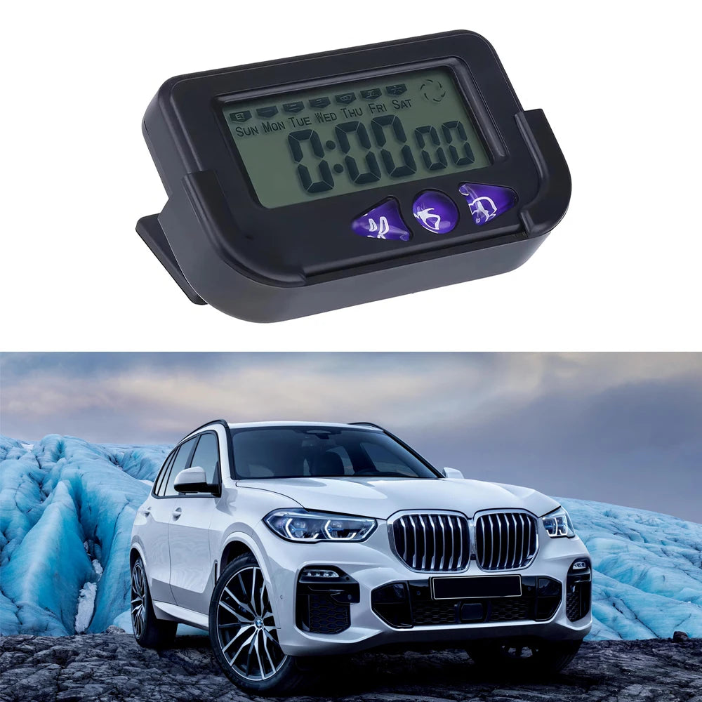 Đồng hồ điện tử xe hơi Đen - Phụ kiện nội thất xe - Daisan Mart