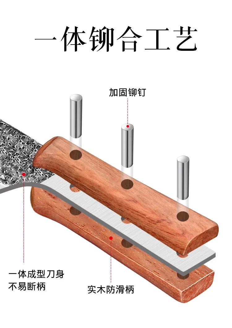 Dao Nhà Bếp Thép Không Gỉ Rèn Tay Sắc Bén 5Cr15mov - Daisan Mart