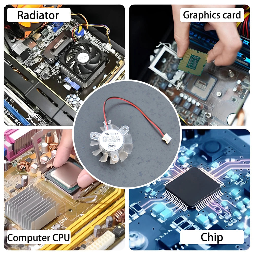 DC 12V 3D Printer Cooling Fan 4010 Mini Fan 40mm Diameter VGA Fan for Computer Printer DVR Small Appliances Series Repair Parts - Daisan Mart