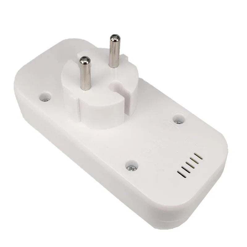European standard two-position socket with dual USB ports, 5V 2A output,1 to 2 ways Eu Conversion Plug - Daisan Mart