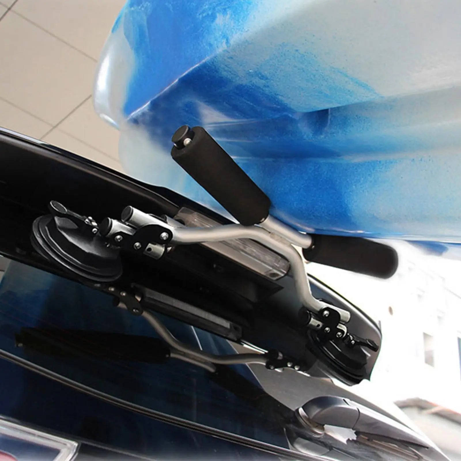 皮划艇滾輪車頂升降器，便攜式金屬皮划艇配件，可幫助您輕鬆將皮划艇裝載到車頂上。