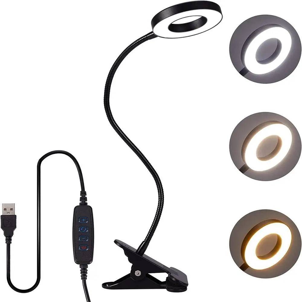 Đèn Kẹp Bàn LED Học Tập USB, Cổ Ngỗng Linh Hoạt 360° - Daisan Mart
