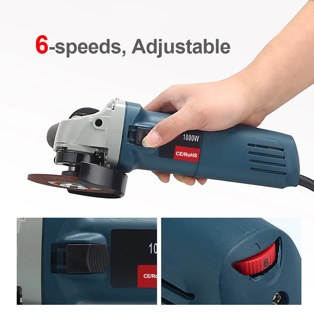 Máy mài góc đa năng 1000W 6 tốc độ 100/125mm 220V - Daisan Mart