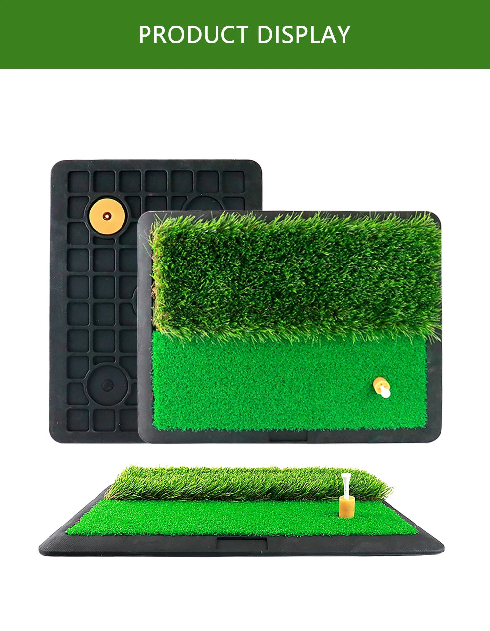 Mini Golf Ball Return Mat, Portable Artificial Grass Mat