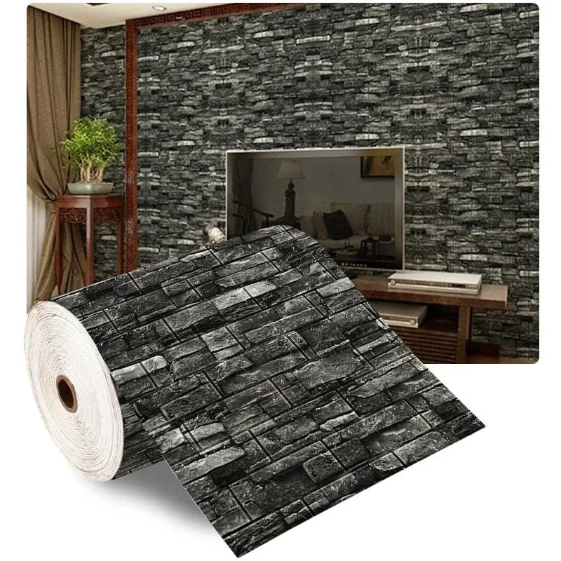 Giấy Dán Tường 3D Giả Gạch Chống Thấm 70cmx10m - Daisan Mart