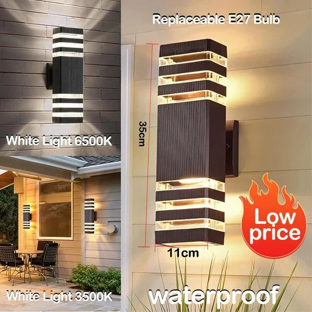 Đèn Tường Ngoài Trời E27 - Chống Nước Trang Trí Nhà - Daisan Mart