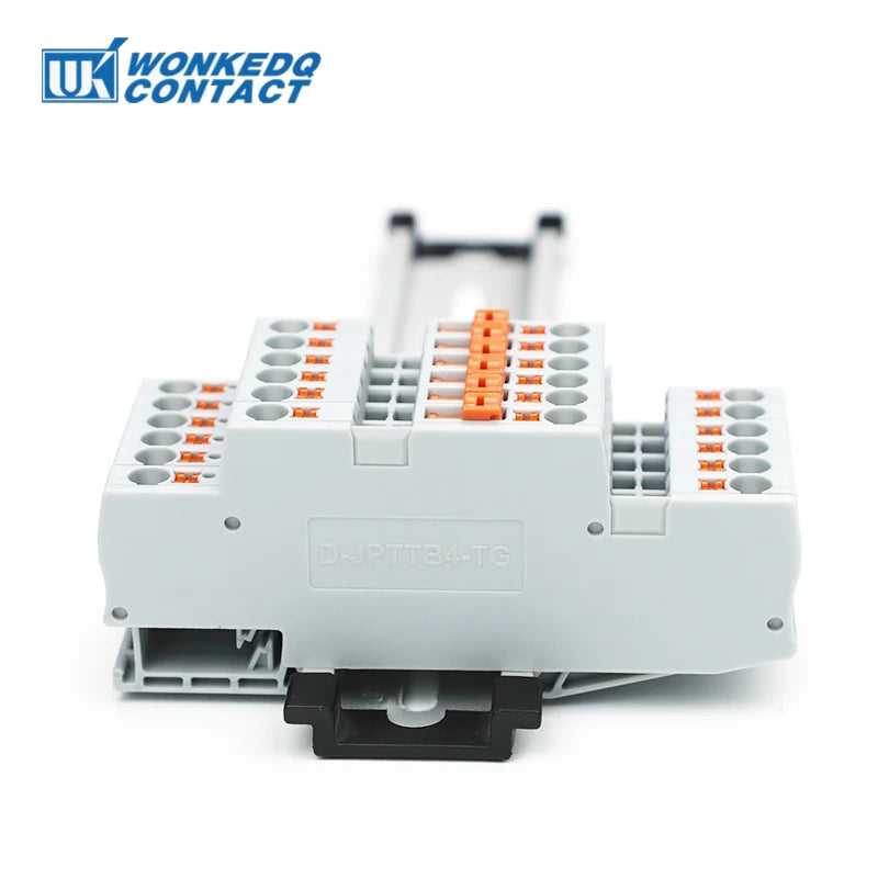 5Pcs PTTB 4-MT Double Level Knife Disconnect Terminal Block Rail Mounting Switch Electrical Connector Push-in PT 4mm PTTB4-MT - Daisan Mart