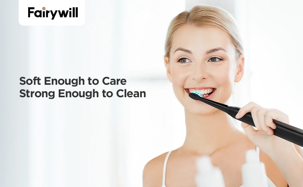 Fairywill Electric Sonic Toothbrush FW-507 USB Charge Rechargeable Adult Waterproof Electronic Toothbrushes Replacement Heads s