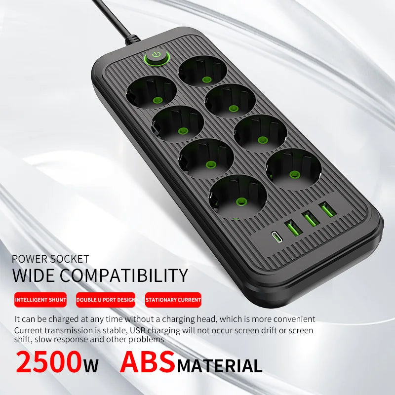 Ổ Cắm Điện Đa Năng 2M, USB, Chống Sét, Lọc Nhiễu