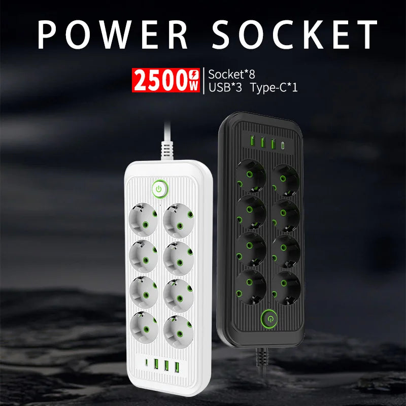 Ổ Cắm Điện Đa Năng 2M, USB, Chống Sét, Lọc Nhiễu
