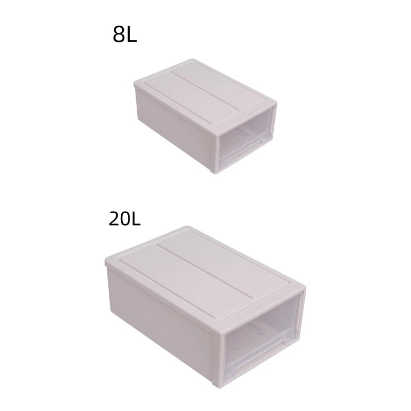 Multi Purpose Stackable Plastic Storage Drawers for Bedroom Closet Underwear Socks Organization - Daisan Mart