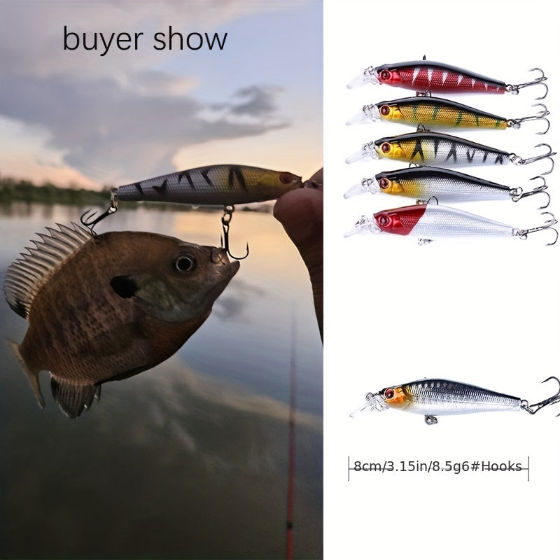 [56pcs Fishing Lures Kit] 56pcs Fishing Lures Kit | Crankbait Tackle Minnow Popper Pencil Swimbaits Hook Hard Baits Set for Pike Carp Bass Freshwater Saltwater | Christmas Gift for Man - Daisan Mart