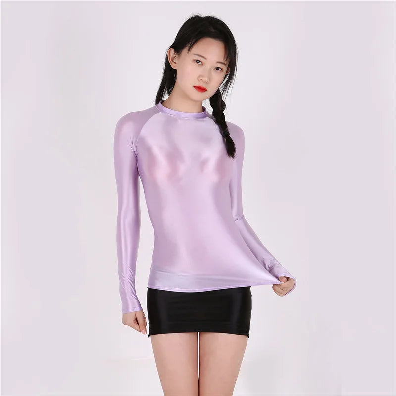 Áo body dài tay mỏng ôm, xuyên thấu sexy thời trang - Daisan Mart