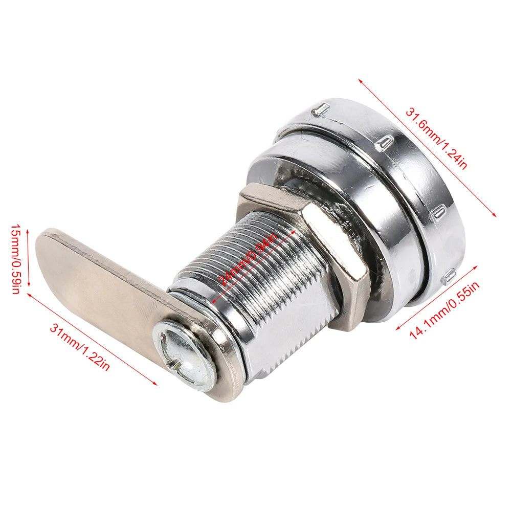 3 Digit Combination Cam Cabinet Silver Stainless Steel Convenient Password Security Coded Lock Password Lock Security Coded Lock - Daisan Mart