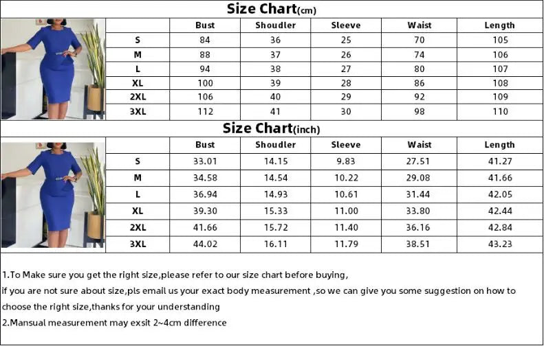 Office Dresses for Ladies 2024 Latest Summer Simple Elegant Half Sleeve Formal Church Dress Women Knee Length Pencil Peplum Dres - Daisan Mart