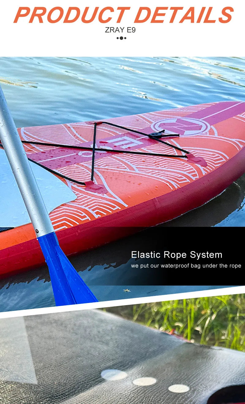ZRAY EVASION E9 275*76*13cm inflatable surfboard stand up paddle surfing board water sport sup kid board all around light - Daisan Mart