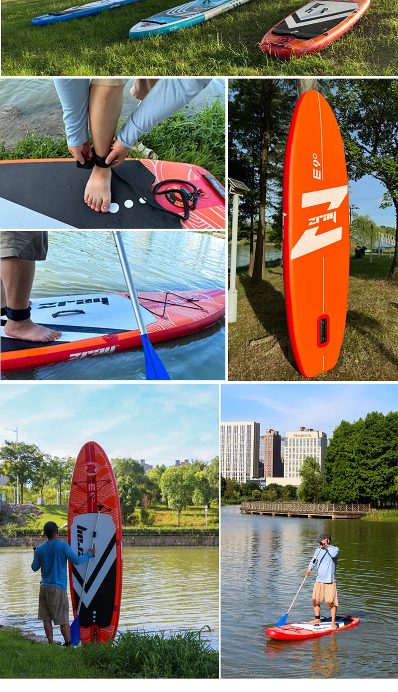 ZRAY EVASION E9 275*76*13cm inflatable surfboard stand up paddle surfing board water sport sup kid board all around light - Daisan Mart
