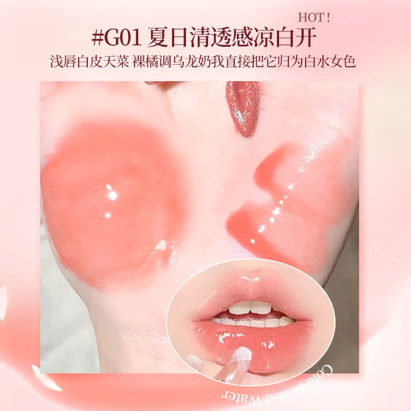 GOGOTALES Big Ice Bucket Lip Serum Lip Gloss Lip Glaze Moisturizing Hydrating Dead Skin Peeling Lip Mirror Lipsticks Cosmetics - Daisan Mart