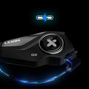 Bộ Đàm Bluetooth Mũ Bảo Hiểm Lexin G2P 6 Người, FM Radio - Daisan Mart