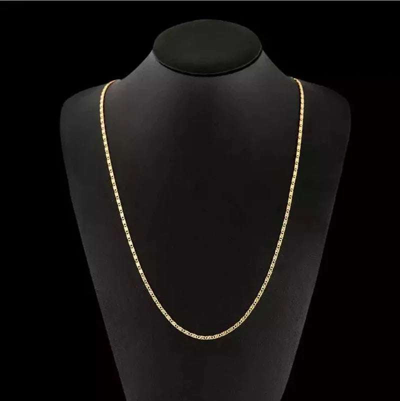 Dây Chuyền Vàng 18K 2MM Phong Cách Unisex Sành Điệu - Daisan Mart