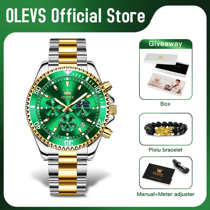 Đồng Hồ OLEVS Nam - Đẳng Cấp, Chống Nước, Thép Không Gỉ - Daisan Mart