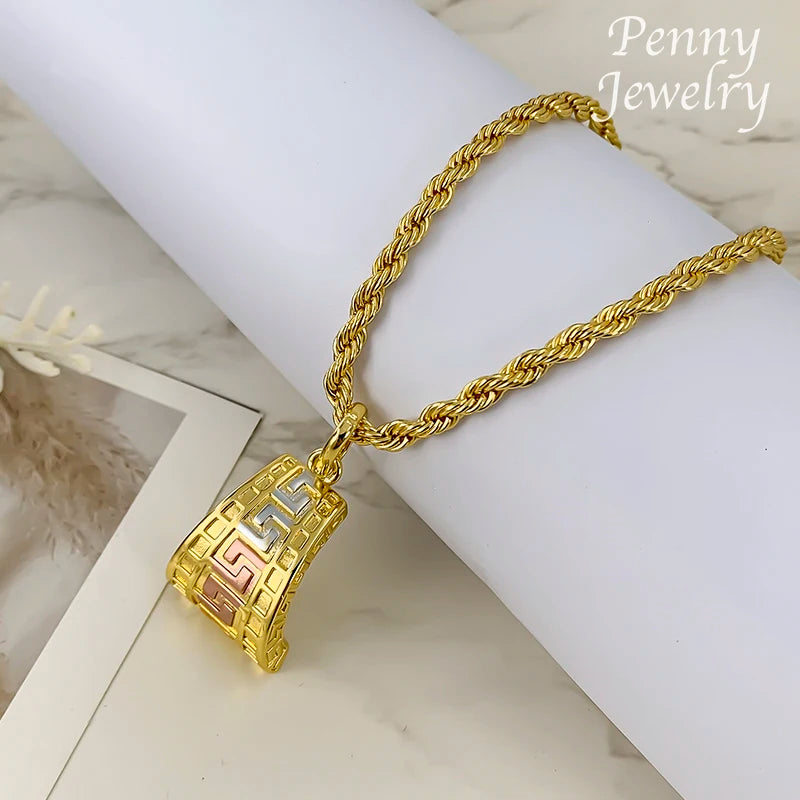 Bộ Trang Sức 3 Màu Mạ Vàng, Dây & Bông Tai Nữ