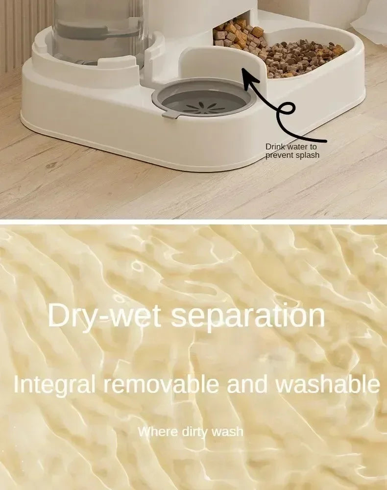 Automatic Feeder Dog Cat Food Bowl With Water Fountain Large Capacity Pet Food Storage Dispenser Container Puppy Pet Accessories - Daisan Mart