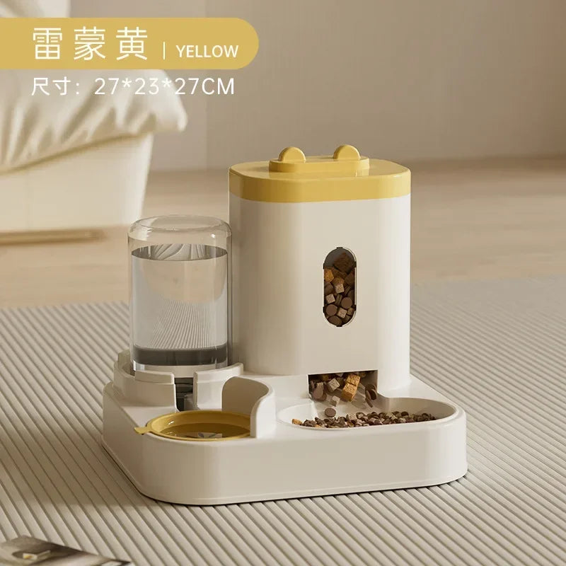 Automatic Feeder Dog Cat Food Bowl With Water Fountain Large Capacity Pet Food Storage Dispenser Container Puppy Pet Accessories - Daisan Mart