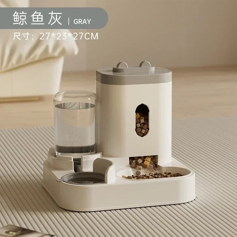 Automatic Feeder Dog Cat Food Bowl With Water Fountain Large Capacity Pet Food Storage Dispenser Container Puppy Pet Accessories - Daisan Mart
