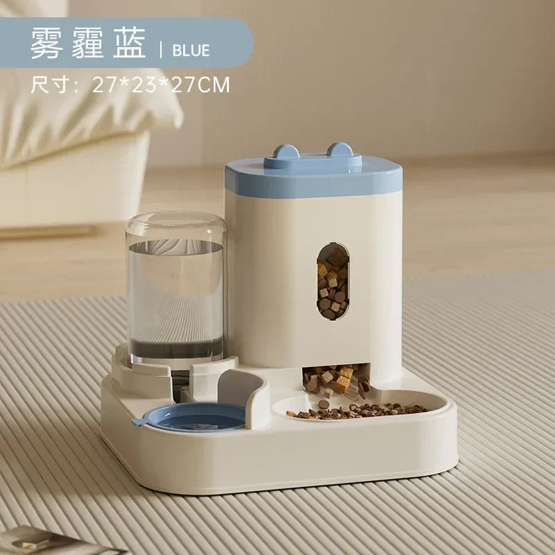 Automatic Feeder Dog Cat Food Bowl With Water Fountain Large Capacity Pet Food Storage Dispenser Container Puppy Pet Accessories - Daisan Mart