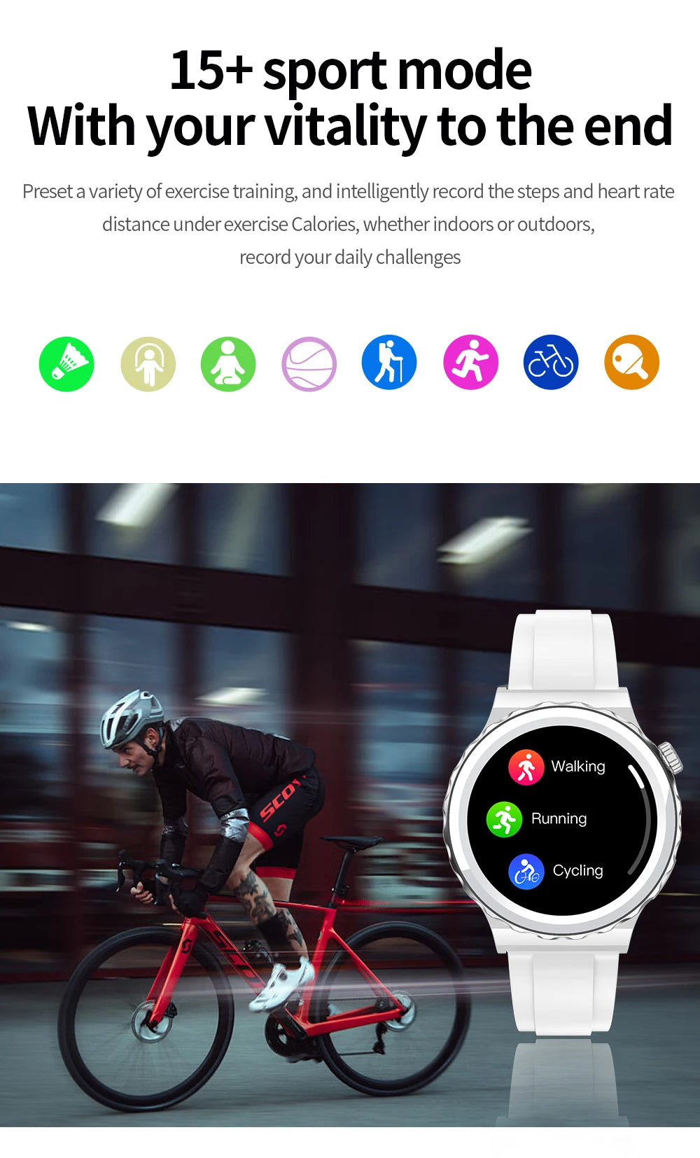 Multi-function smart watch monitors health 24 hours