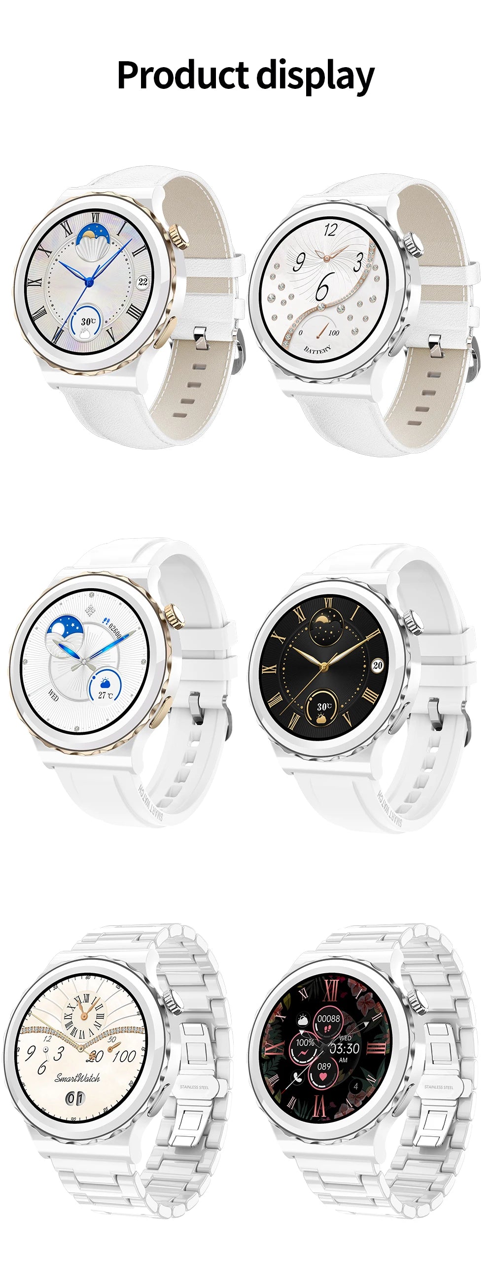 Multi-function smart watch monitors health 24 hours