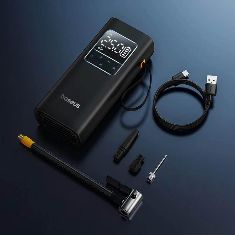 Baseus Wireless Car Air Pump Portable Air Compressor for Car Motorcycles Bicycle Electric Tire Inflator with LCD Digital Display - Daisan Mart