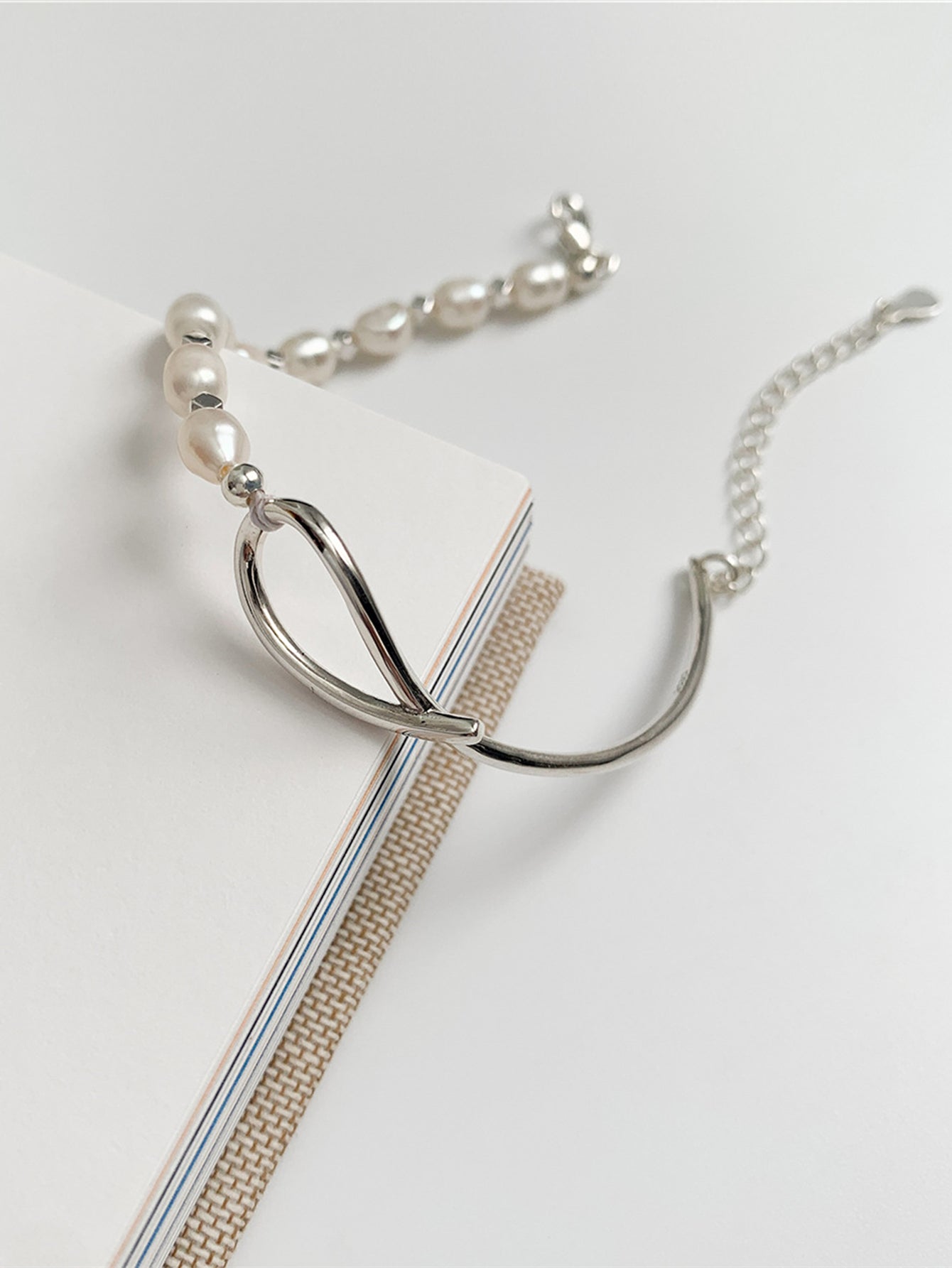 925 Sterling Silver Bracelet For Women Natural Pearl Bangle Elegant Decor Bracelet For Wedding