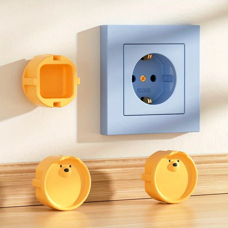 European Standard Socket Protective Cover Silicone 2-hole 2-phase Power Socket Plug European-style Anti-electric Shock Dust - Daisan Mart
