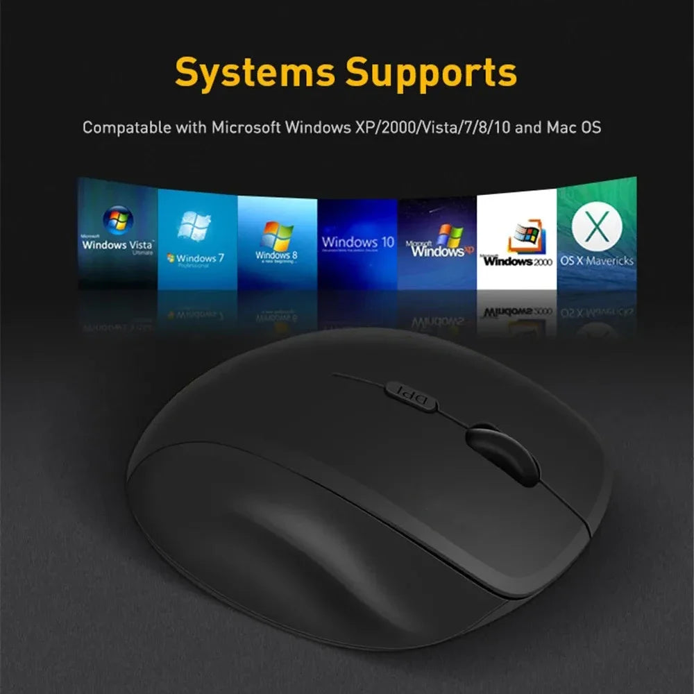 Wireless Mouse Ergonomic Computer Mouse PC Optical Mause with USB Receiver 6 buttons 2.4Ghz Wireless Mice 1600 DPI For Laptop - Daisan Mart