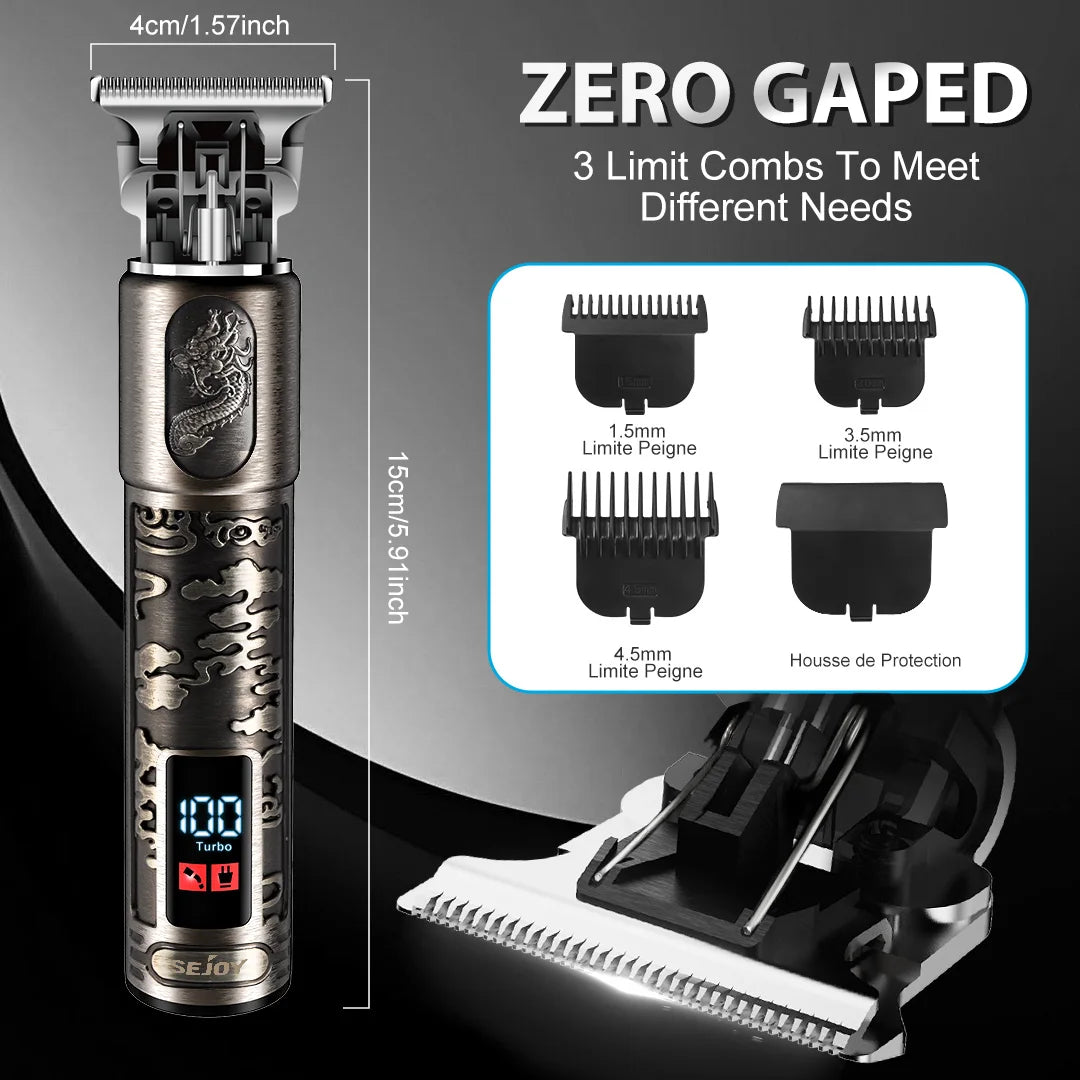 Tông đơ cắt tóc nam Sejoy Rồng, không dây, LED - Daisan Mart