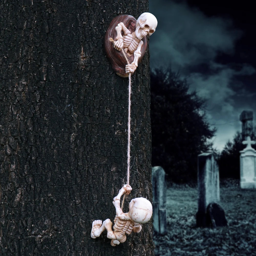 Spooky Climbing Rope Decor - Halloween Outdoor Decorations & Garden Decor for Outside, Fit Patio Resin Craft Ornament - Daisan Mart