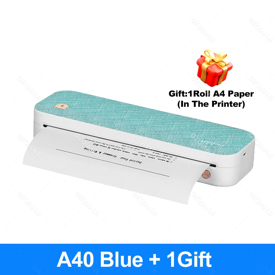 Peripage A40 P81 Inkless Portable A4 Thermal Printer Wireless Bluetooth USB Printing Text PDF Document Photos A4 Machine Maker - Daisan Mart