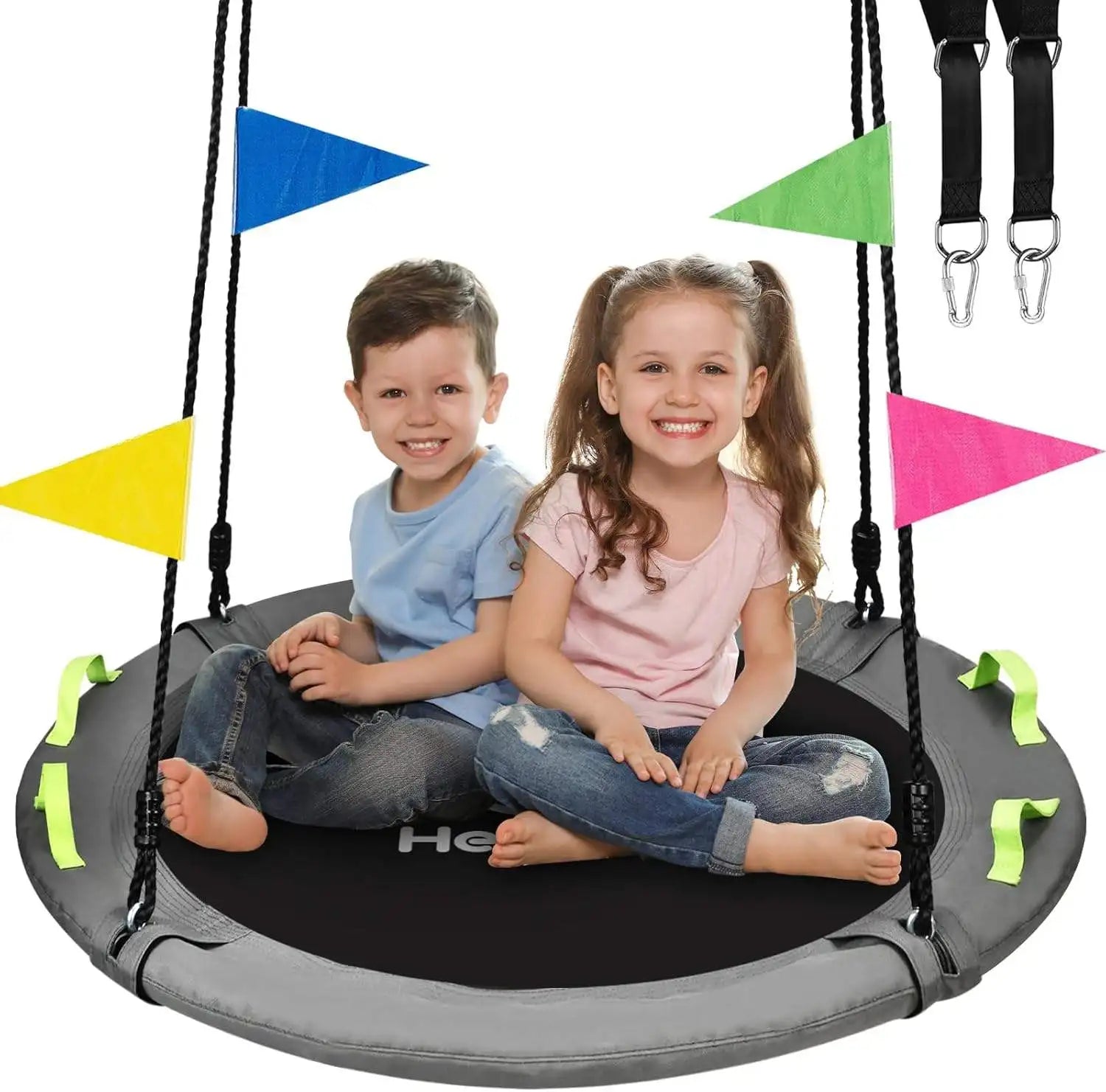 Zoshine Single Color Professional Fabric Tree Swing Hot Sale Cheap Price Outdoor Gray Color Fabric Tree Swing for Children Use - Daisan Mart