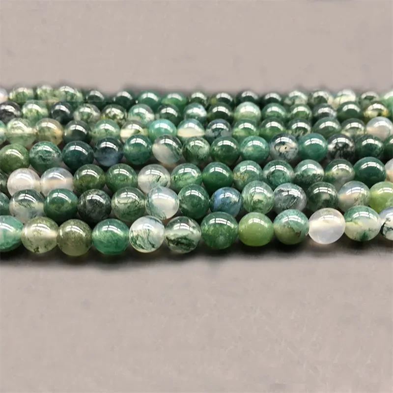 Natural Moss Stone Beads for Jewelry Making - Large Combo