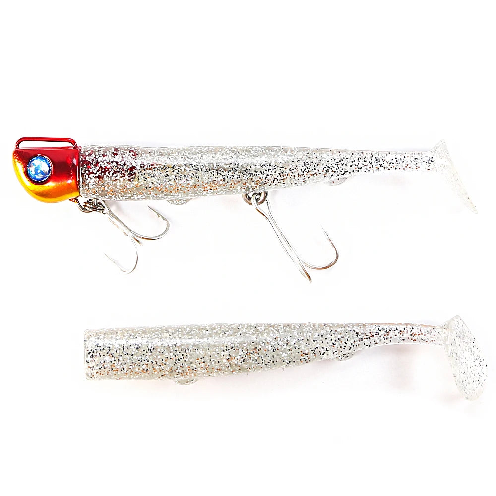 Mồi Câu Mềm B&U 105mm Đuôi Đen Minnow 33.7g - Daisan Mart