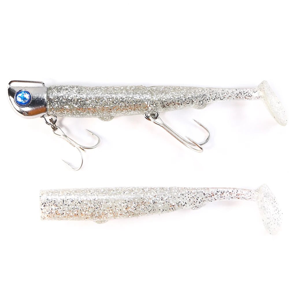 Mồi Câu Mềm B&U 105mm Đuôi Đen Minnow 33.7g - Daisan Mart